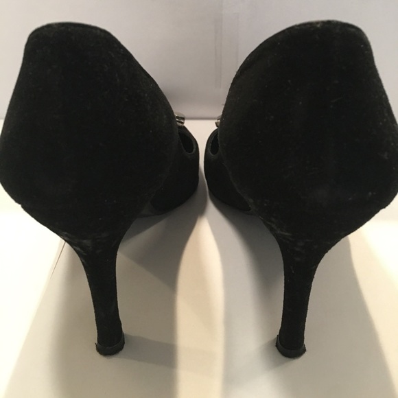 Stuart Weitzman Designer Leather Suede Heels - Picture 8 of 11